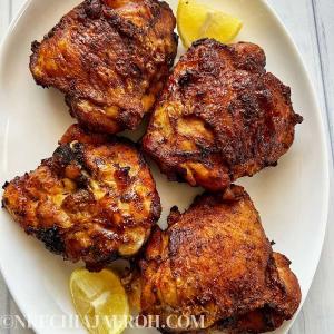 Air Fryer Chicken Thighs (with Bone in Thighs) - Nkechi Ajaeroh_image