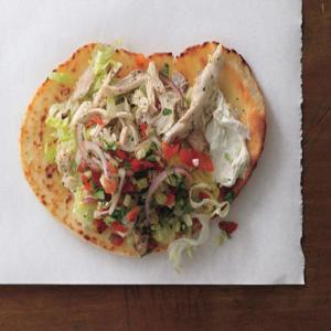 Chicken Gyros with Cucumber Salsa and Tsatsiki Recipe | Epicurious.com_image
