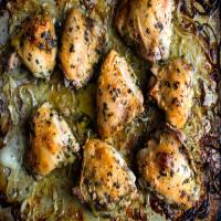 Sheet-Pan Tarragon Chicken With Sherry Vinegar Onions_image