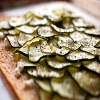 Lavash Pizza With Zucchini and Goat Cheese Topping_image