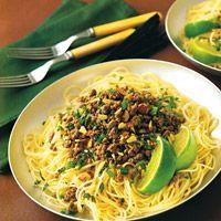 Thai-style Beef Salad over Angel-Hair Pasta_image