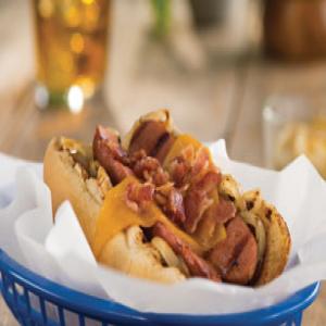 Cheddar-Bacon BBQ Hot Dogs_image
