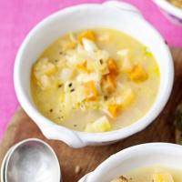 Chunky root vegetable soup with cheesy pesto toasts_image