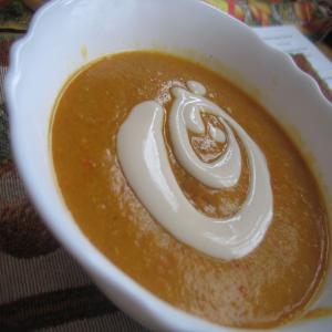 Red Lentil Stew With Yogurt Sauce image