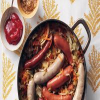 German Sausages With Quick Kraut and Curry Ketchup image