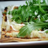 Crispy Crab Pizza With Rocket Salad Topping image