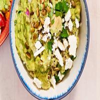 Guacamole with Toasted Pepitas and Cotija Cheese_image