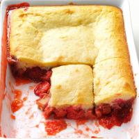 Strawberry-Rhubarb Flip Cake image