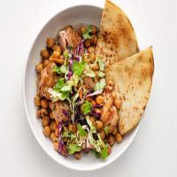 Curry Chicken and Chickpeas with Cilantro Slaw image