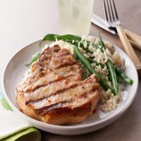 Pork Chops with Green Beans and Rice_image