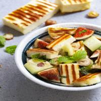 Pickled Cucumber, Fig, and Halloumi Salad image