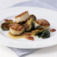 Seared Scallops with Brussels Sprouts and Bacon_image