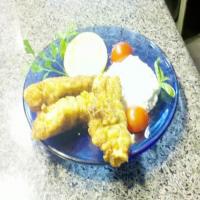 Spicy Chicken Fingers with Feta/Blue Cheese Dip_image