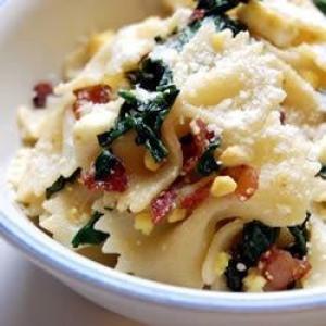 Spinach, Egg, and Pancetta with Linguine Recipe_image