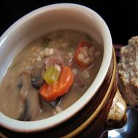 Beef and Barley Soup With Mushrooms for the Crock Pot! image