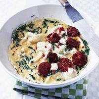 Goat's cheese & chorizo omelette_image