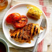 Grilled Basil Chicken and Tomatoes image