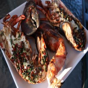 Grilled Lobsters With Italian-Style Stuffing image