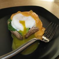 Portabella and Spinach Eggs Benedict image