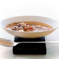 Barley Soup with Duck Confit and Root Vegetables image