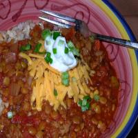 Lentil Chili With Chunky Vegetables image