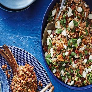 Farro Salad with Toasted Pecans, Feta, and Dried Cherries Recipe_image