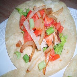 Red Chile Pork Tacos With Caramelized Onions image