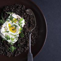 Spiced Black Lentils with Yogurt and Mint image