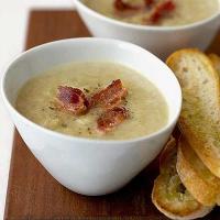Leek, bacon & potato soup image