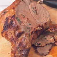 Roast leg of lamb with pancetta, sage & rosemary_image