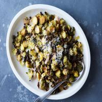 Crispy Roasted Brussels Sprouts and Shallots_image