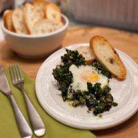 Creamy Kale and Eggs image