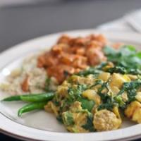 Curried Eggplant and Spinach_image