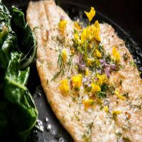 Flounder With Herb Blossom Butter image