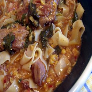 Country Ribs Slow Braised in Wine--With Noodles image