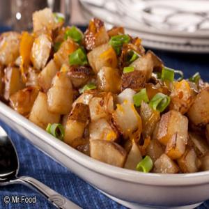 Cheesy Onion Potatoes Recipe image