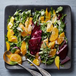 Roasted Beet Salad with Oranges and Creamy Goat Cheese Dressing_image