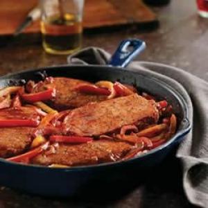Braised Pork Chops with Peppers and Onions_image