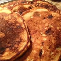 Whole Wheat Peanut Butter Pancakes with Chocolate Chips image