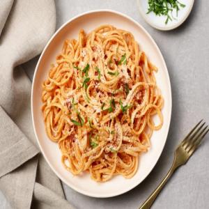 Pasta with Herbed Tomato Butter and Parmesan Cheese_image