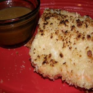 Macadamia Crusted Salmon With Kahlua Butter Sauce_image