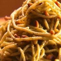 Spaghetti with Mint and Parsley Pesto image