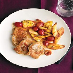 Pork Medallions with Parsnips and Grapes image