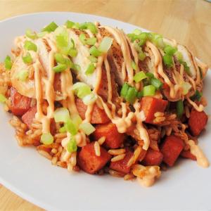 Troy's Korean Glazed Chicken Breast with Kimchee Fried Rice_image