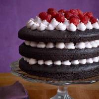 Dark Chocolate-Raspberry Layer Cake_image