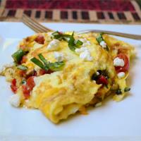 Greek Omelet with Asparagus and Feta Cheese image