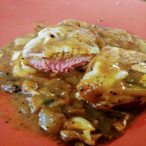 Balsamic French Onion Smothered Steak image