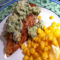 Cumin Dusted Chicken Breasts With Guacamole Sauce_image