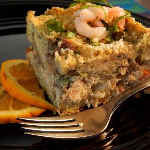 Seafood Strata with Pesto image