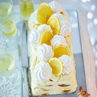 Lemon meringue fridge cake image
